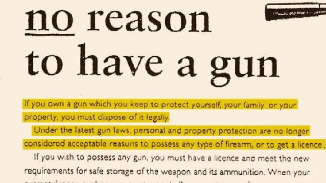 No reason to have a gun